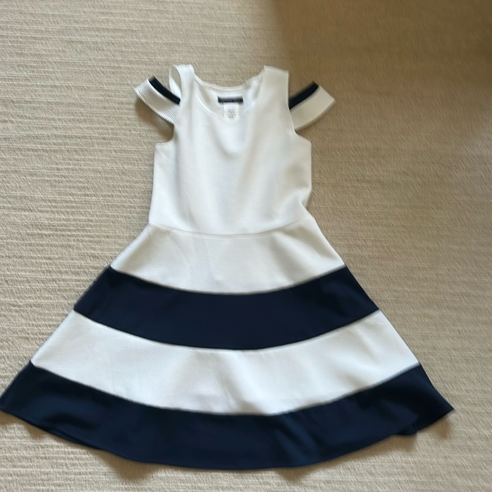 Dorissa Girl Navy and White dress size 12